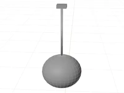 Stamen pendant lamp with pbr materials Low-poly 3D model