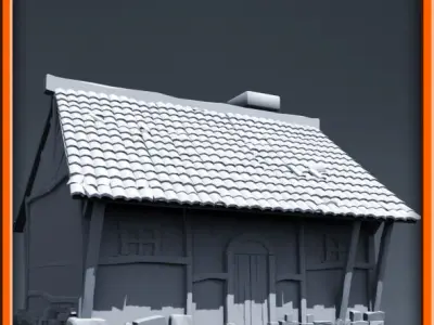 Ultimate medieval style houses Base Model 3D model