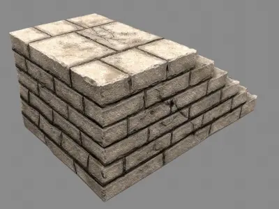stairway 15 Low-poly 3D model