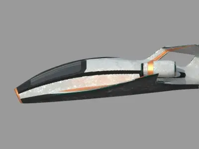 Sci Fi space ship  Low-poly 3D model