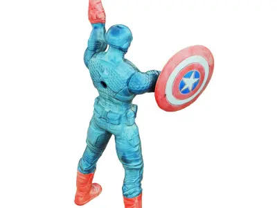 Toy Superhero Captain America 3D model