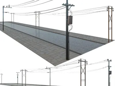 Power line 3D model