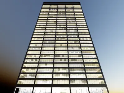 corp office building Free low-poly 3D model