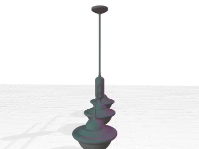 Chrome Bruges Light Kitchen Island Schoolhouse Pendant 3D model