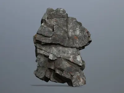 Stone rock Low-poly 3D model get
