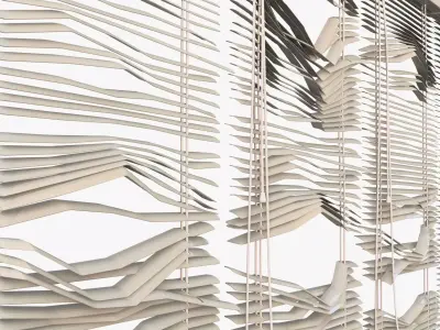 Abandoned Window Blinds M1 3D model