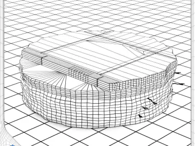 Sidewalk Display Stand Turntable 3D model