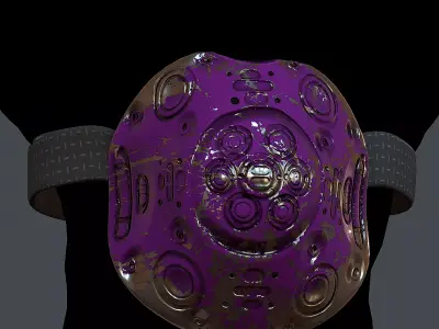 Gas mask helmet 3d model scifi Low-poly Low-poly 3D model