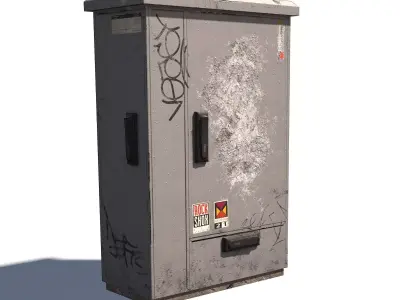 Electric Box PBR Low-poly 3D model