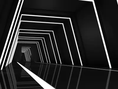 Sci Fi Tunnel Low-poly 3D model