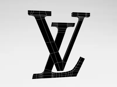 Louis Vuitton Logo v2 008 Free low-poly 3D model