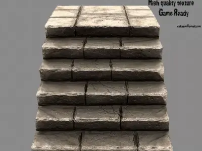 stairway 15 Low-poly 3D model