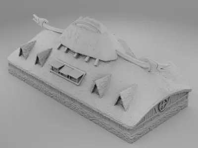 Viking merchants house 3D print model