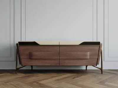 Melting light Sideboard by Turri 3D model