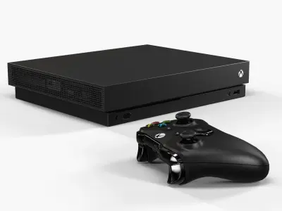 Microsoft Xbox One X Low-poly 3D model