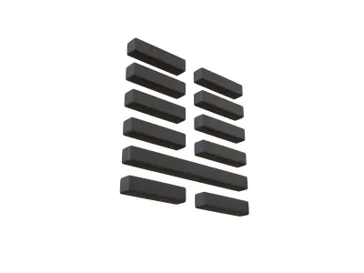 I Ching Hexagrams 7 shi v1 001 Low-poly 3D model