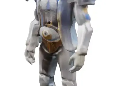 Futuristic Hooded Warrior High-Tech Armor 3D Model 3D print model