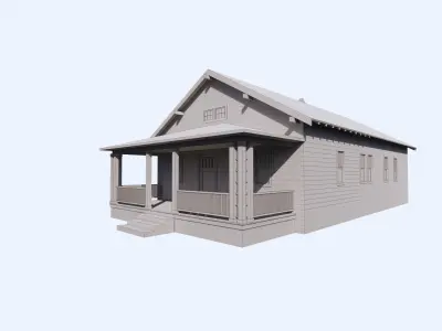 Vintage 1940s House 3D model