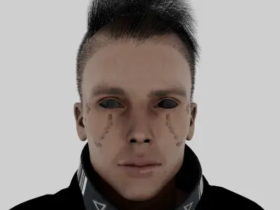 CYBORG Low-poly 3D model