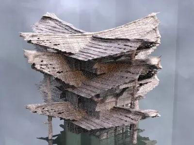 Thatched Pirate Hut 2 3D model