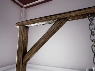 Medieval Street Light Low-poly 3D model