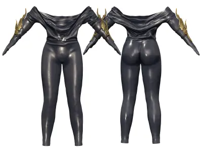 Full Fly Character Costume Outfit Low-poly 3D model