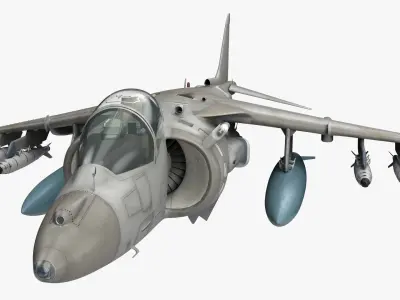  Combat Aircraft in Flight with Dual Smart Bomb Loadout Gray 