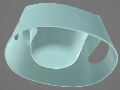 Light Blue Potty 3D Asset 3D model