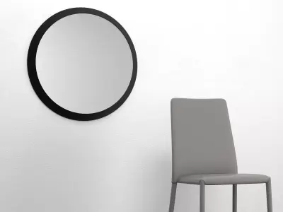 Cone R round wall mirror 3D model