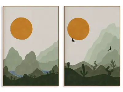 Abstract Painting Frame set 3D model 551