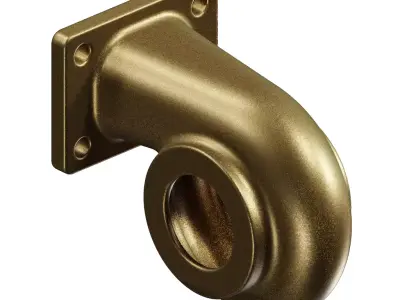 Brass Turbine Housing 3D model