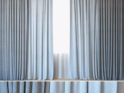 Curtains 110 Curtains with Tulle Backhausen VITA 3D model