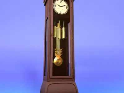Floor  clock Low-poly 3D model