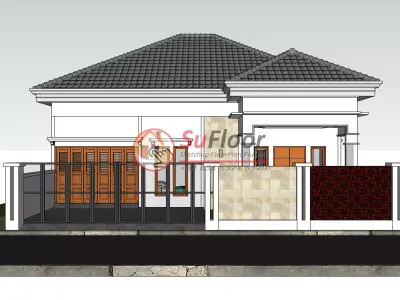 House 13x19m code 649 - Sketchup 3D model 3D model 3D model
