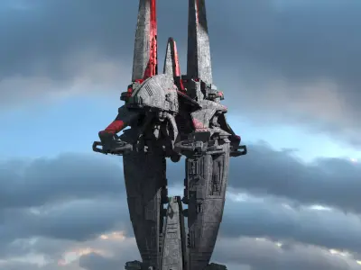 Dark Terra Former Mining tower 3D model