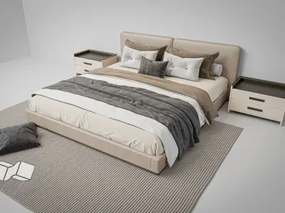 BED 01 FULL SETTINGVRAY SKETCHUP AND 3DSMAX FILE Free 3D model