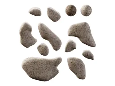 Garden Stone Set 3D model