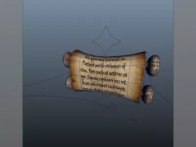 Roll paper Low-poly 3D model