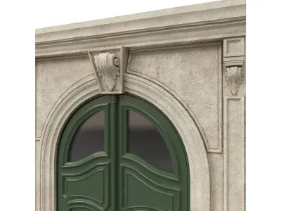 Entrance classic door 45 3D model