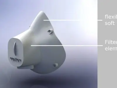 oOXOo - protective mask with double protection 3D print model