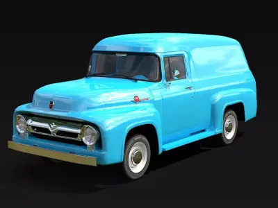 F-100 Panel Van PBR 3D model