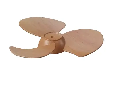 Wooden Fan Blade Toy 3D model