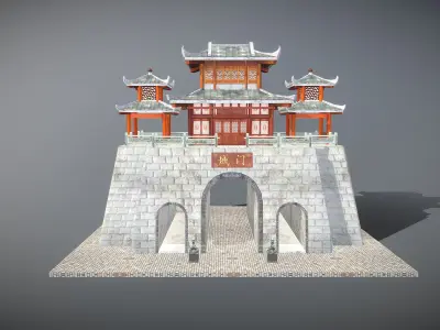 Ancient City Gate 3D model
