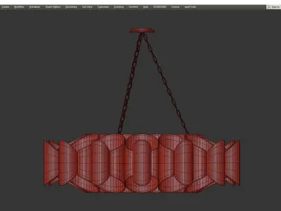 Hudson Valley Banks Chandelier Low-poly 3D model