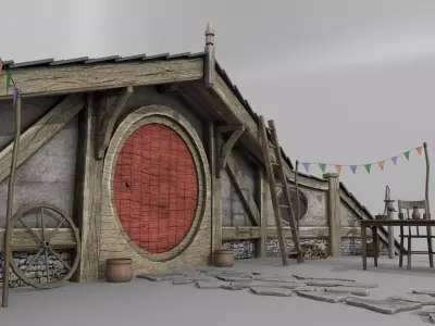 Halfling Home 6 Low-poly 3D model