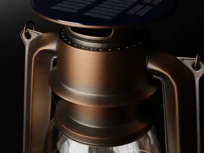 Led Hurricane Lantern Low-poly 3D model