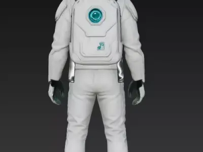 Futuristic Sci-fi Costume Low-poly 3D model