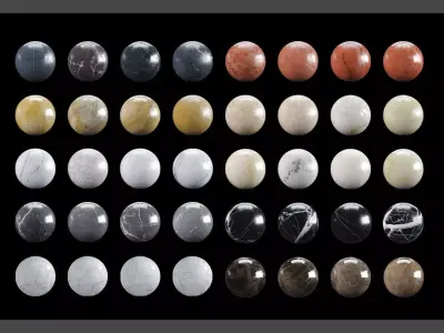 40 Marble Texture Material Pack PBR 4K Texture