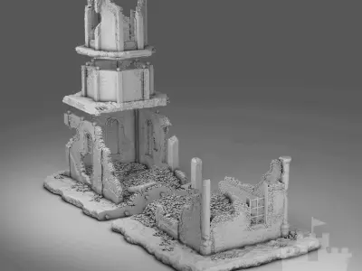 Ruined Church 3D print model