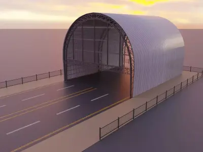 Hangar  Low-poly 3D model